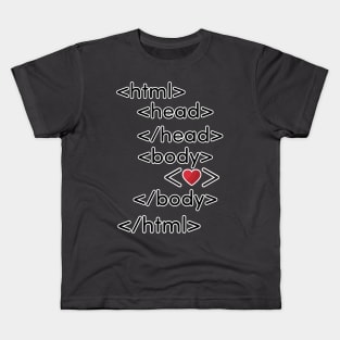 programmer's heart Awesome Design Kids T-Shirt